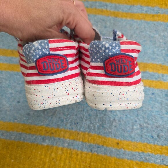 Hey Dude Wally Youth Patriotic Stars & Stripes 34 - Picture 5 of 7